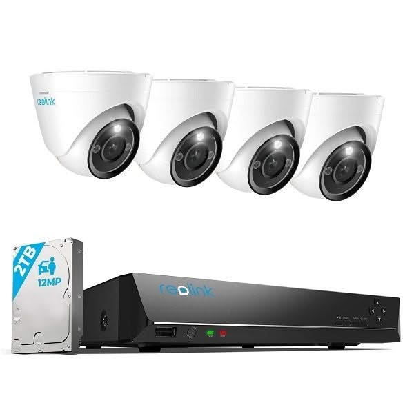 Reolink Reolink RLK8-1200D4-A-4MM, sistema de seguridad PoE de 12MP con imágenes a todo color 24/7