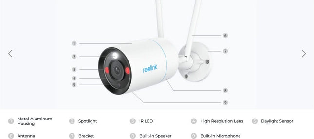 Reolink W330, 8MP Bullet camera Dual-Band WiFi6 met kleurennachtzicht