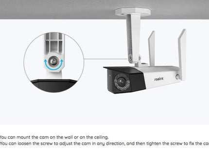 Reolink W730, 4K/8MP 180° kijkhoek Dual-lens camera met WiFi