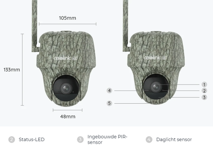 Reolink Wildlife 4K camera G450 + Zonnepaneel 4G LTE