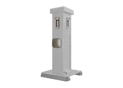 TerreinVeilig Bewakingszuil wit incl. Ajax systeem | Zonnepaneel | Oplader | Accu