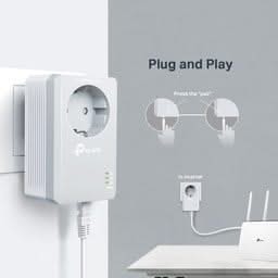 TP-Link Adaptador TP-Link Powerline 1000 Mbps conjunto com tomada