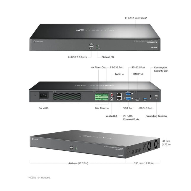 TP-Link TP-Link VIGI NVR4032H - 32 Kanaals NVR